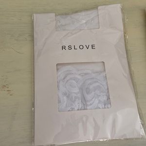 White lace thigh high sheer panty hose-package opened,never worn
